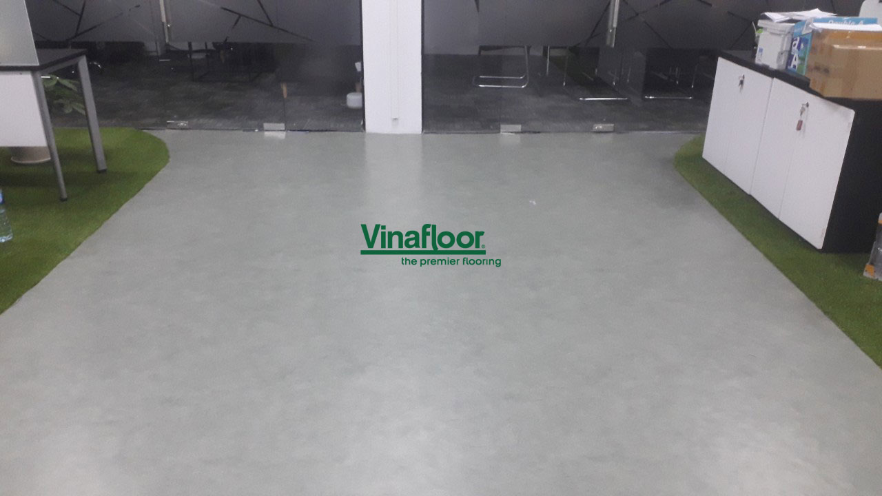 Công trình sàn vinyl cuộn KM20-R-1021810 căn hộ thủy lợi 4 Talent trader